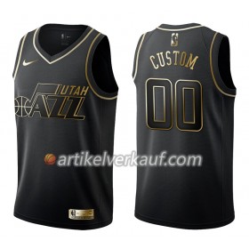 NBA Utah Jazz Trikot Nike Schwarz Golden Edition Personalisierung Swingman - Herren